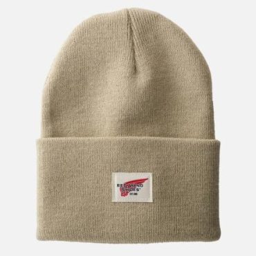 Red Wing Shoes Hats | Logo Knit Beanie Hat Stone – Accessories