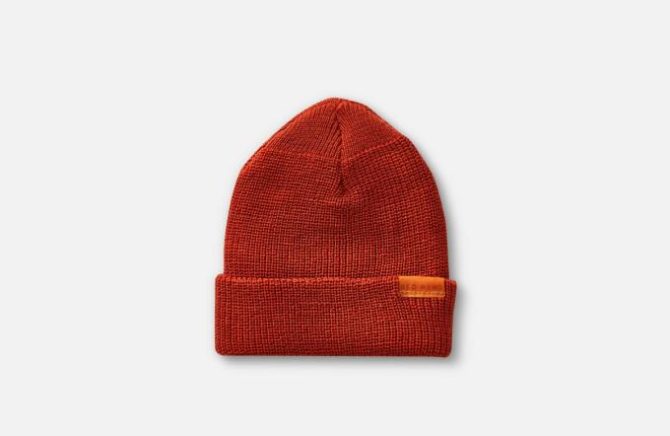 Red Wing Shoes Hats | Merino Wool Knit Beanie Hat Rust – Accessories