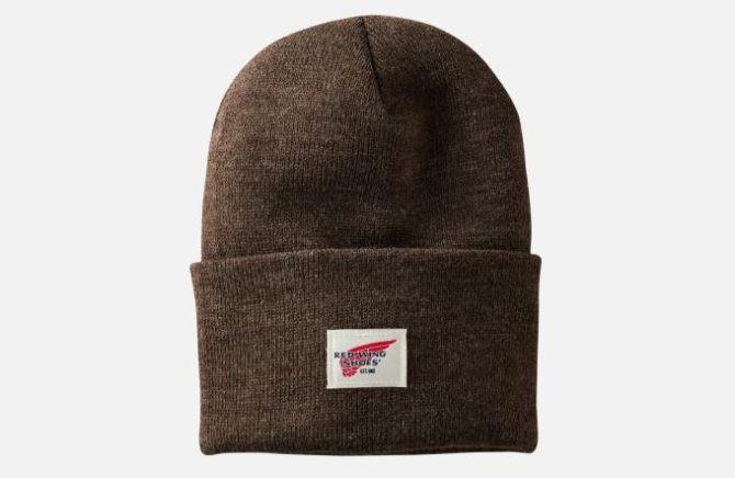 Red Wing Shoes Hats | Logo Knit Beanie Hat Brownheather – Accessories