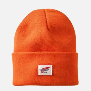 Red Wing Shoes Hats | Logo Knit Beanie Hat Blazeorange – Accessories