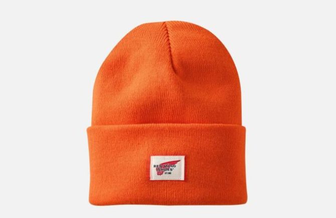 Red Wing Shoes Hats | Logo Knit Beanie Hat Blazeorange – Accessories